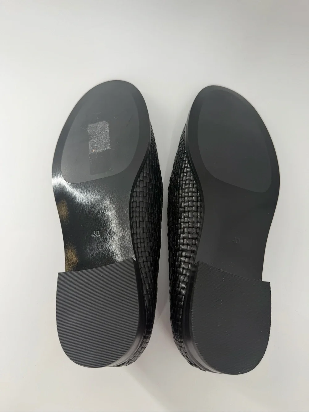 Cos Hand Woven Leather Black Loafers